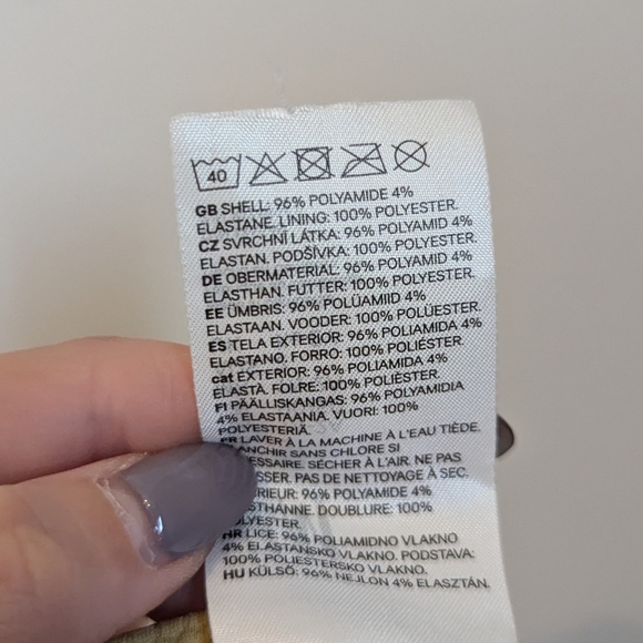 H&M baby 2 piece swimsuit frill collar high waist mustard yellow 18 months - 2T - Picture 2 of 6